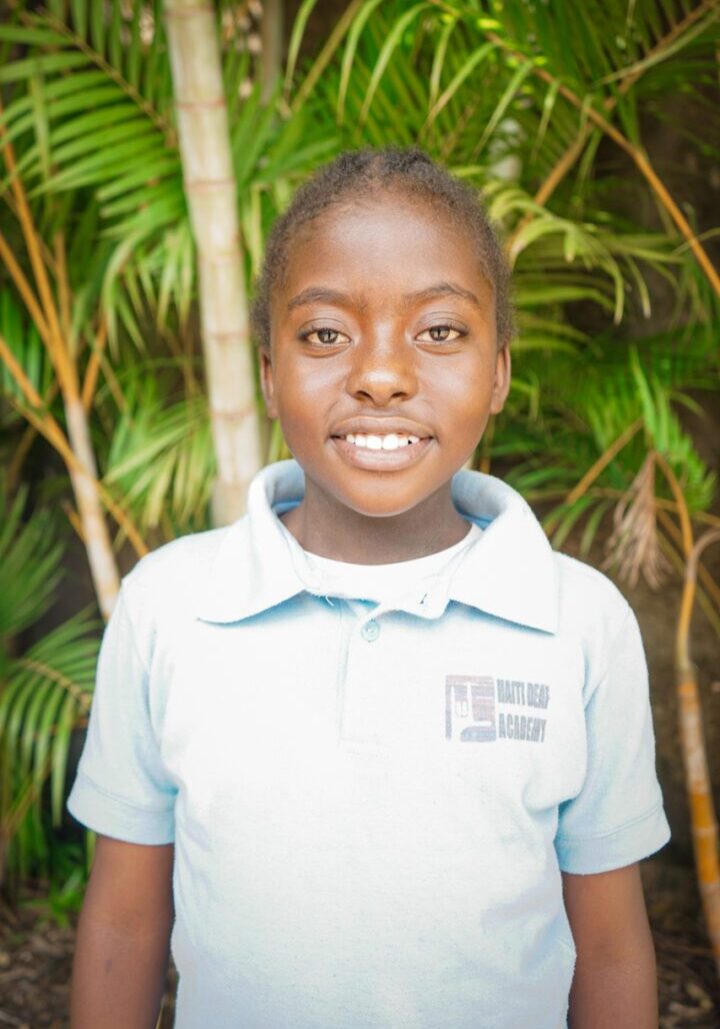 Christelle lives with her mother and father. She started at HDA just this past year and is very intelligent. Her parents are overjoyed to see her excelling. She loves to jump rope and adores all of her new friends. She is competitive and likes to play games with her friends.